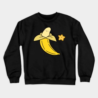 Peeled Banana and Star Crewneck Sweatshirt